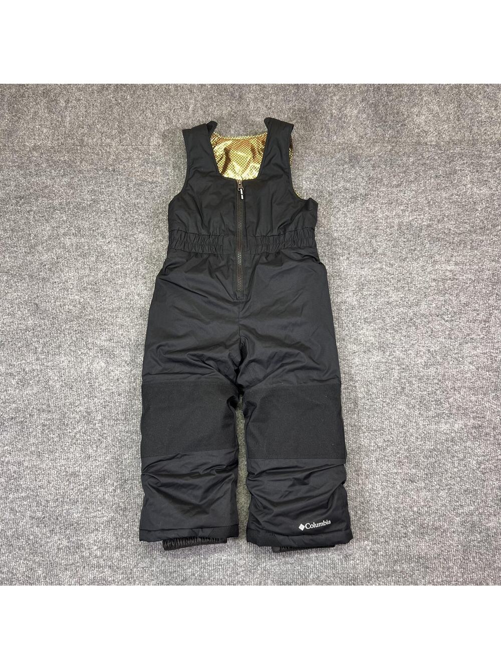 Columbia Ski Pants Kids 4T Black Insulated Omni-Heat Ski Salopettes Winter